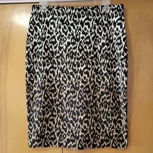 Animal print pencil skirt